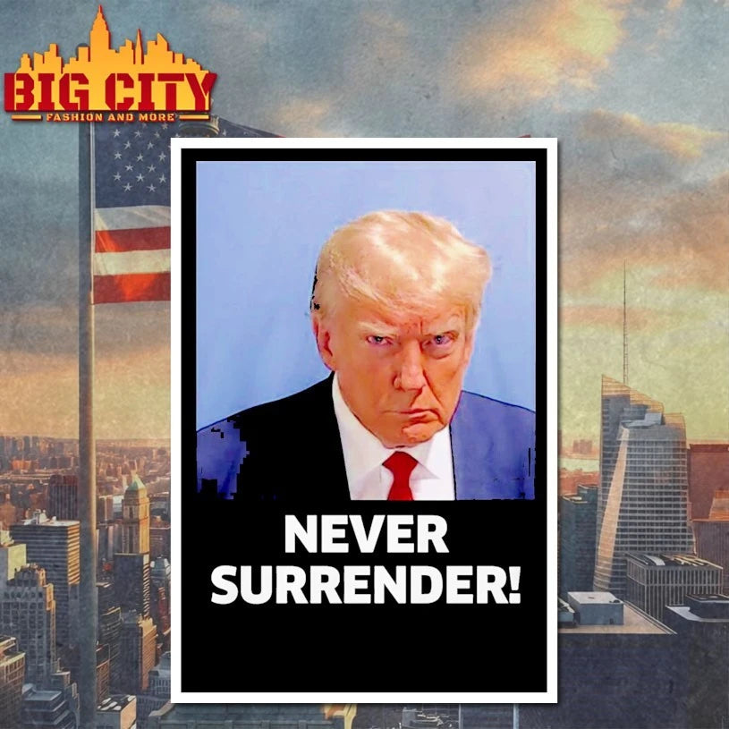 Trump Never Surrender Mugshot In Koria shirt
