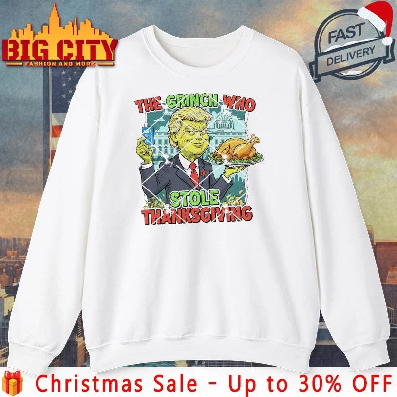 Trump The Grinch Who Stole Thanksgiving 2025 Ebt Shirt
