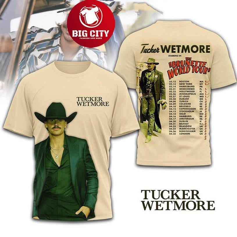 Tucker Wetmore The Brunette World Tour Two Sided Shirt