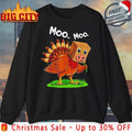 Turkey Cow Moo Moo Funny Thanksgiving shirt