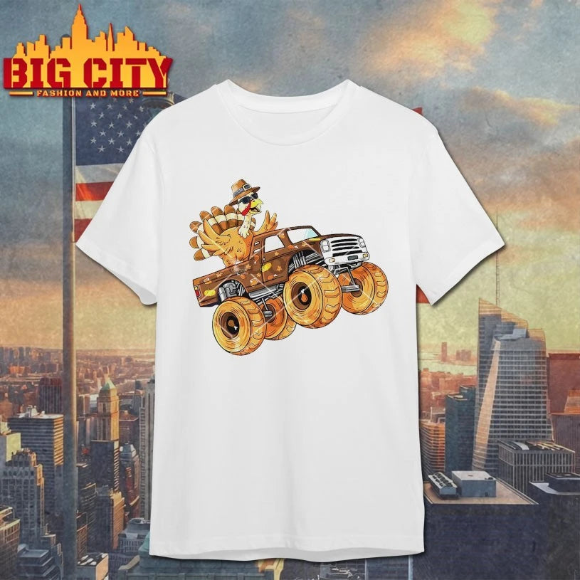 Turkey Riding Monster Truck Thanksgiving 2025 shirt