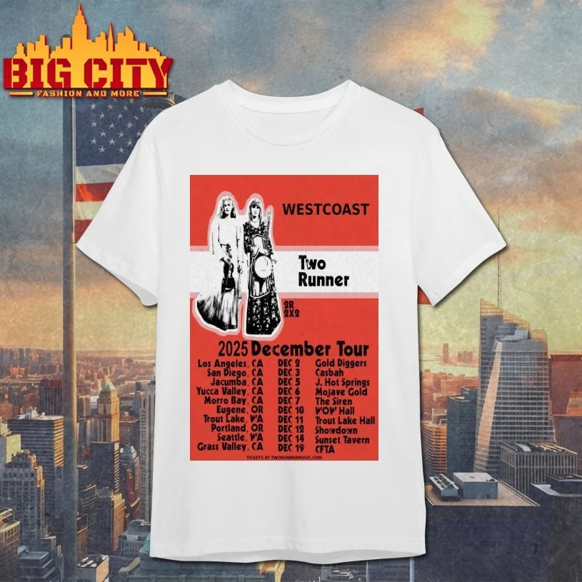 Two Runner West Coast Tour December 2025 Poster Shirt
