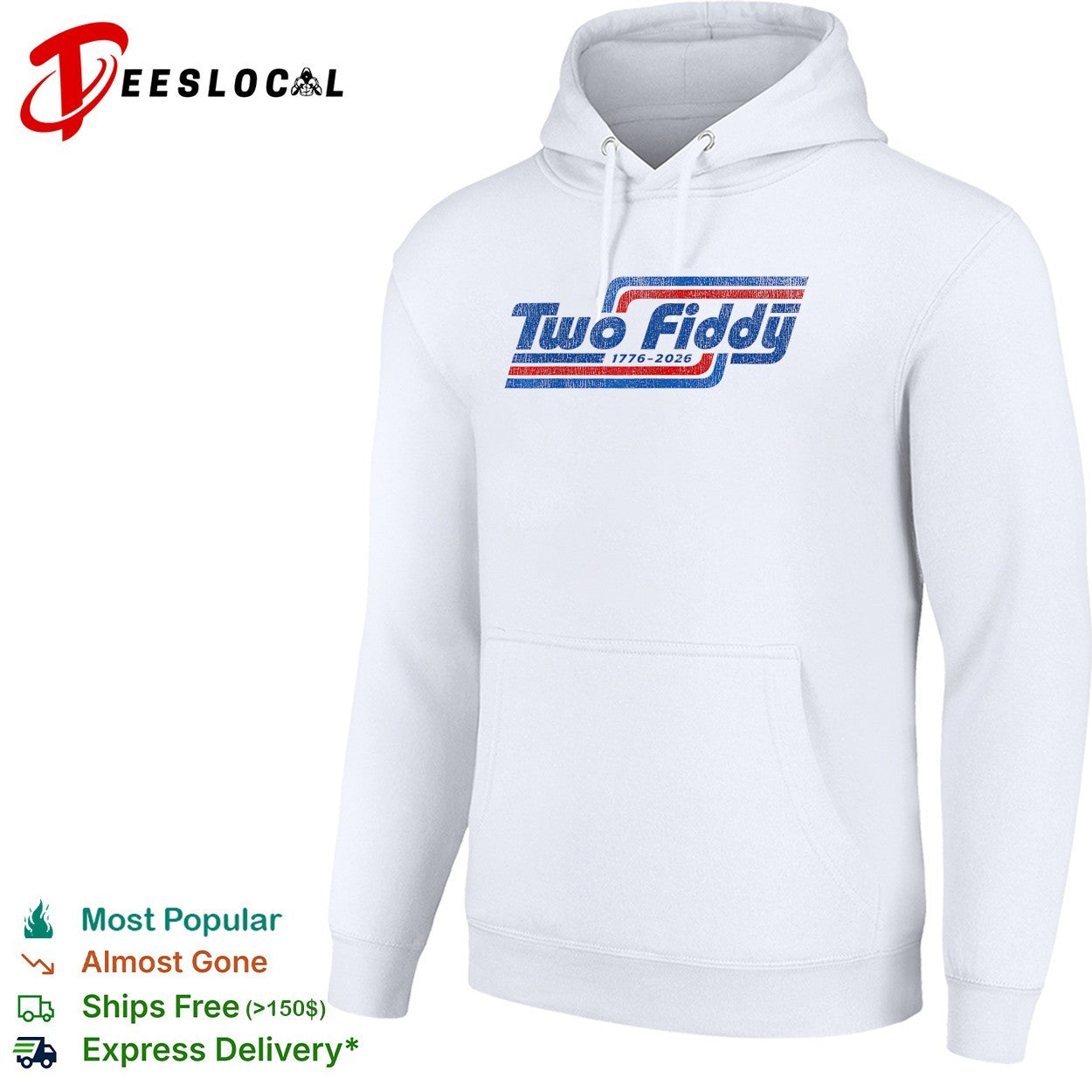 Two fiddy 1776 2026 logo shirt