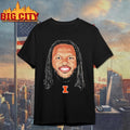 Ty Rodgers Llinois Fighting Illini Portrait Big Head Shirt
