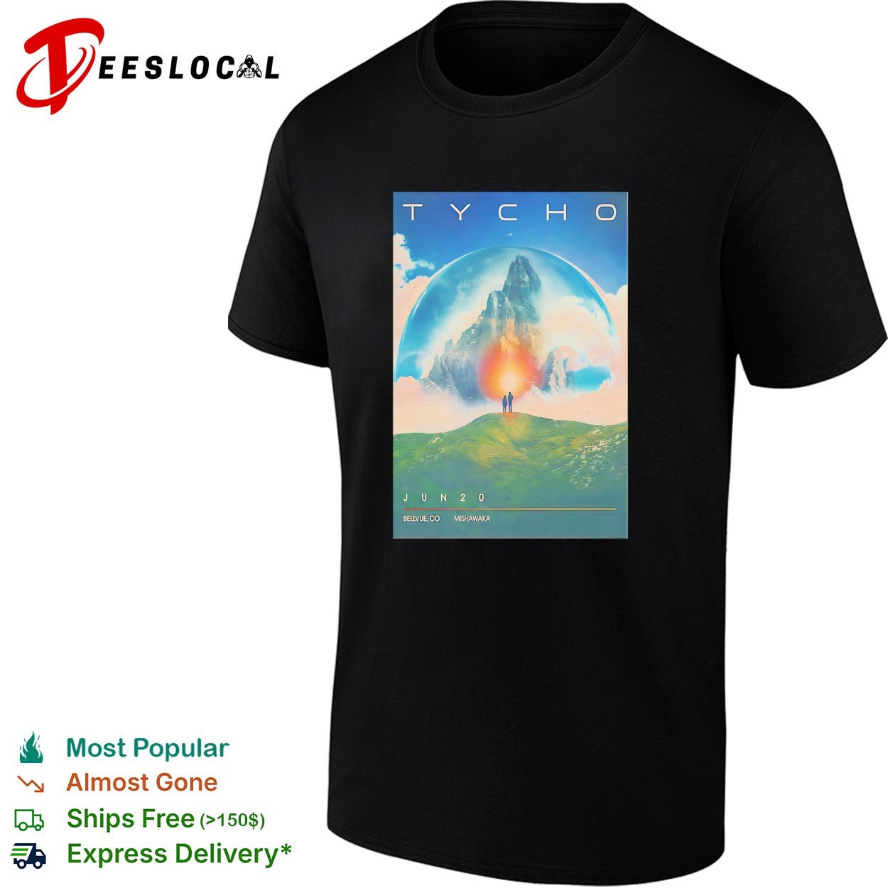 Tycho Bellvue Mishawaka Amphitheater 2026 poster shirt