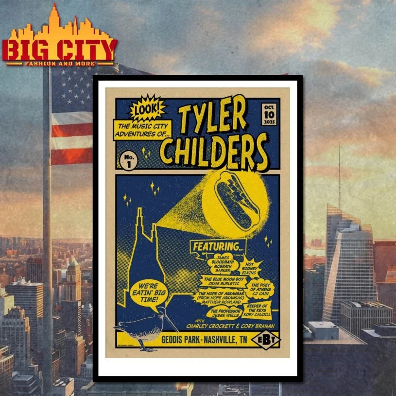 Tyler Childers Oct 10 2025 GEODIS Park in Nashville TN Poster shirt