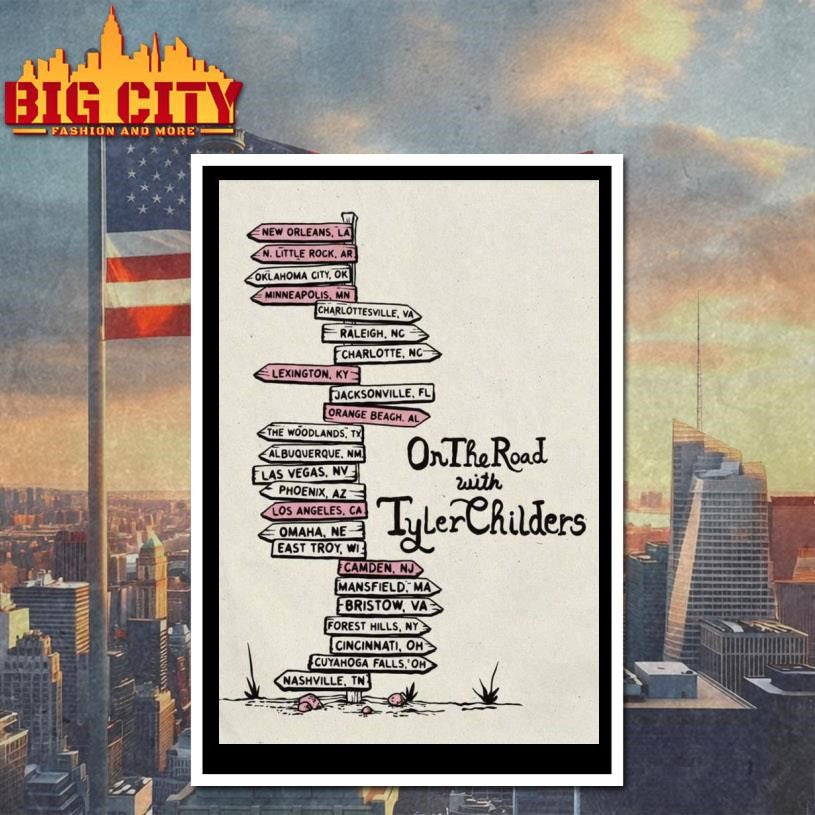 Tyler Childers On The Road Tour 2025 Poster shirt
