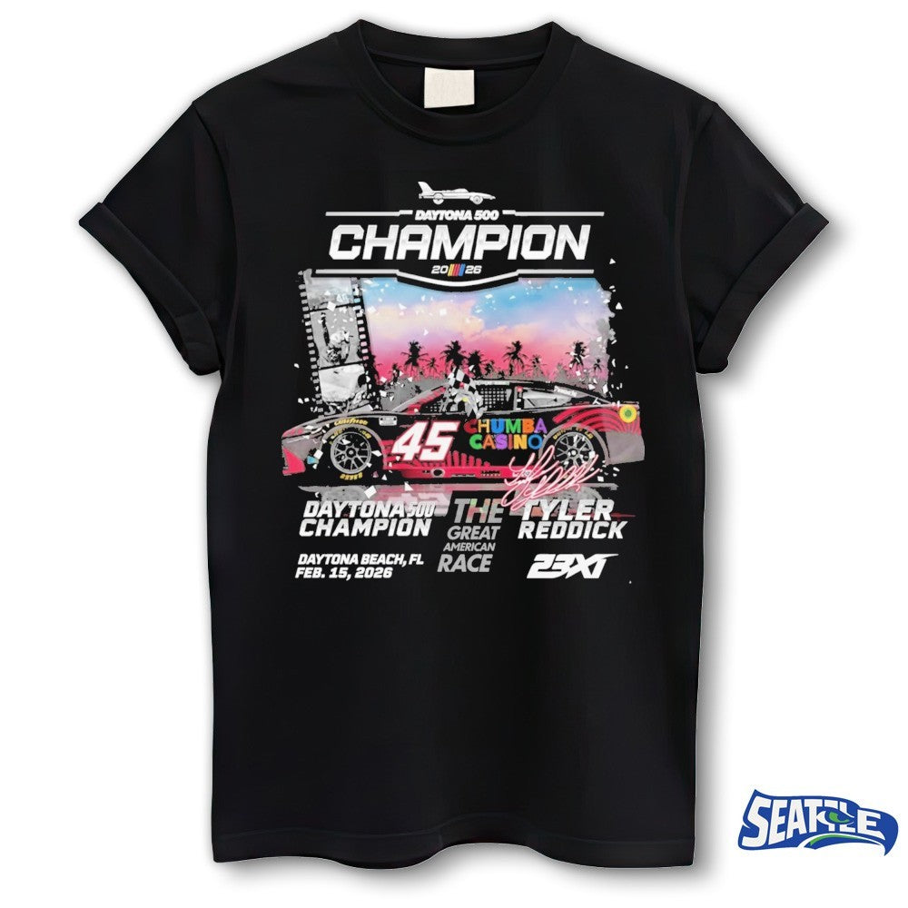 Tyler Reddick 2026 Daytona 500 Champion 23Xi Racing Great American Race Winner shirt