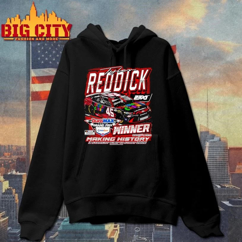 Tyler Reddick 23XI Racing Black 2026 DuraMax Texas Grand Prix Powered by RelaDyne Race Winner Shirt