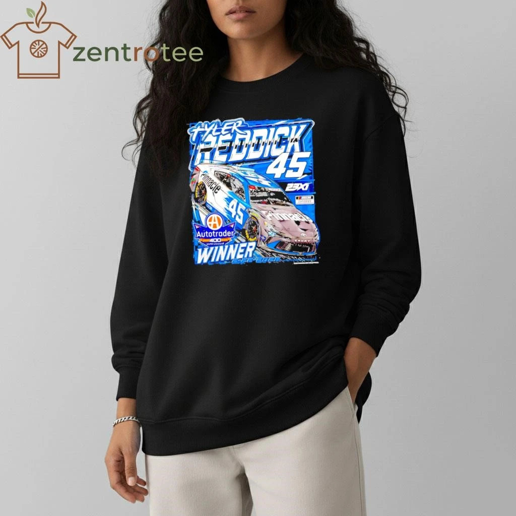 Tyler Reddick Autotrader 400 Race Winner 2 22 2026 car 45 tee