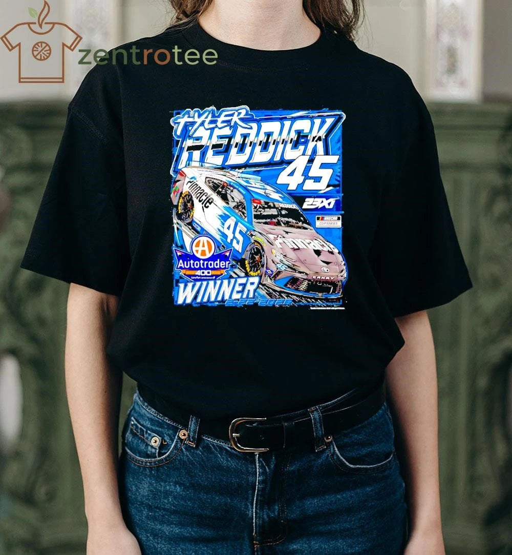 Tyler Reddick Autotrader 400 Race Winner 2 22 2026 car 45 tee
