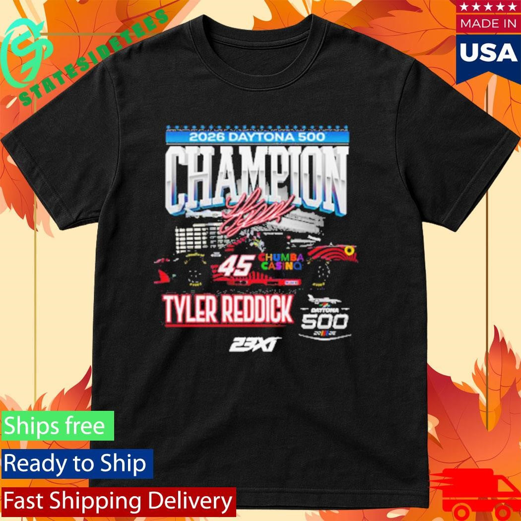 Tyler Reddick Checkered Flag Sports 2026 Daytona 500 Champion Shirt