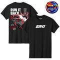 Tyler Reddick &amp; Kurt Busch 23XI Racing Black Run It Back Two Sided Shirt