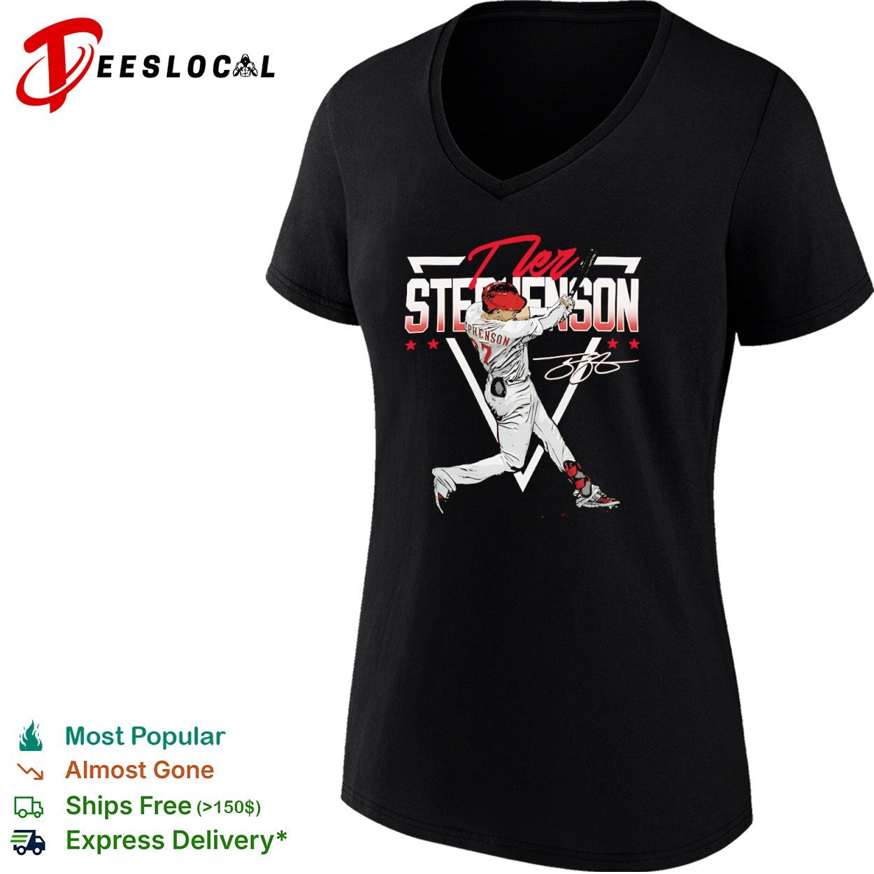 Tyler Stephenson Cincinnati Reds baseball player graphic shirt