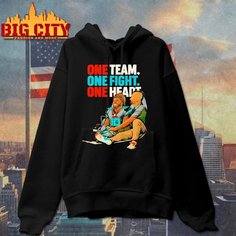 Tyreek Hill x Miami Dolphins One team one fight one heart shirt