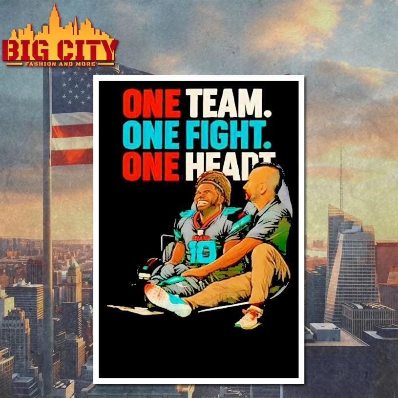 Tyreek Hill x Miami Dolphins One team one fight one heart shirt