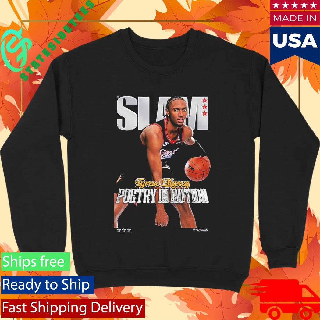 Tyrese Maxey On The SLAM 260 Magazine Poetry In Motion February March 2026 T-Shirt