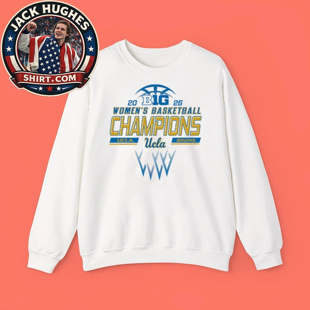 UCLA M White 2026 Big Ten Women’s Basketball Regular Season Champions Logo Shirt