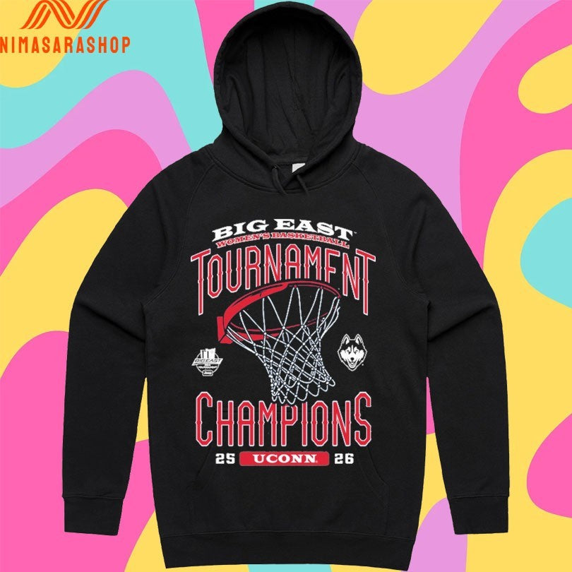 UConn Big East Women’s Basketball Tournament Champions 25-26 Shirts