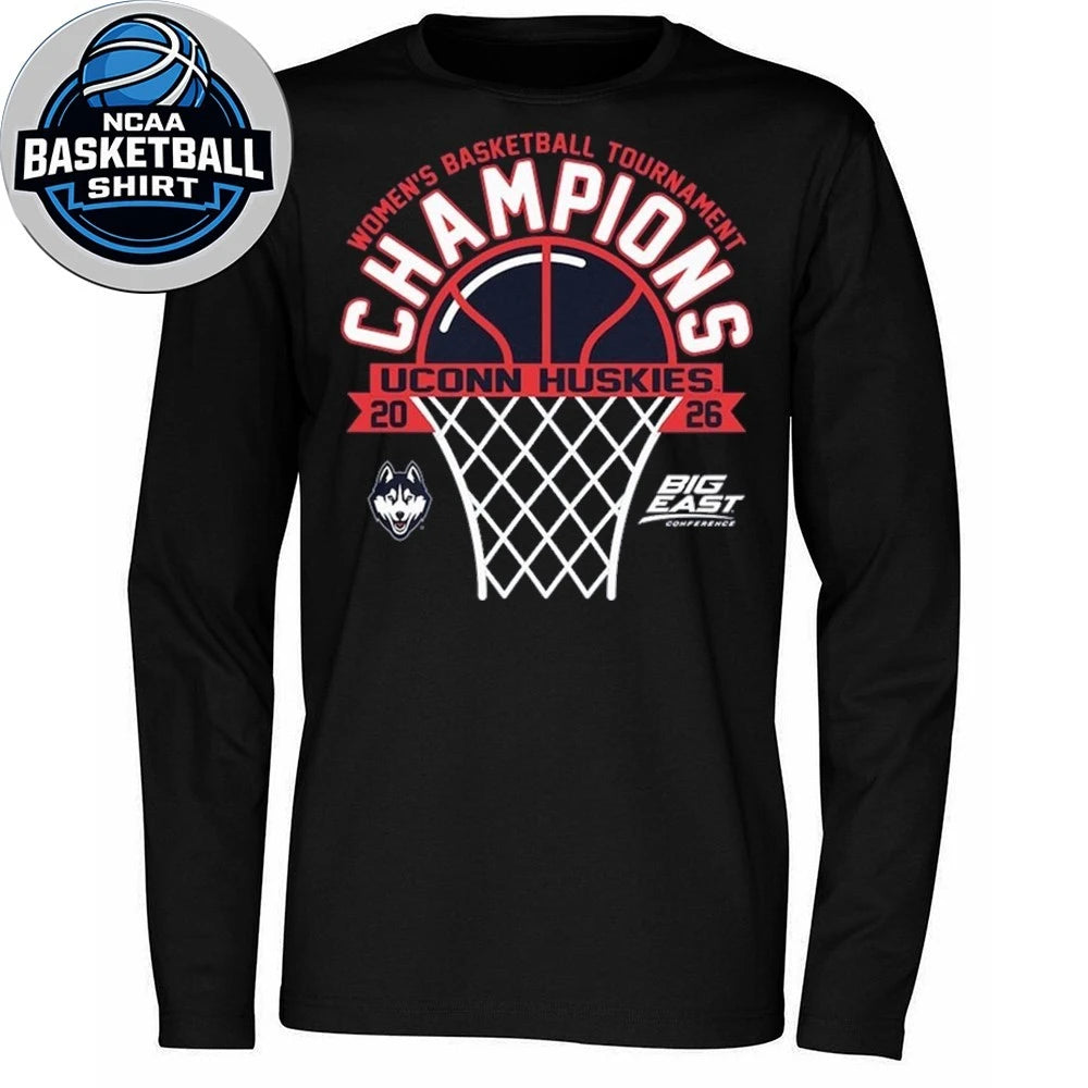 UConn Huskies 2026 Big East Women’s Basketball Tournament Champions Logo Shirt