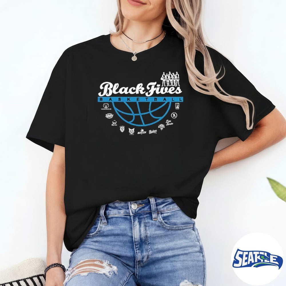 UConn Huskies Black Fives 2026 Basketball Logos shirt