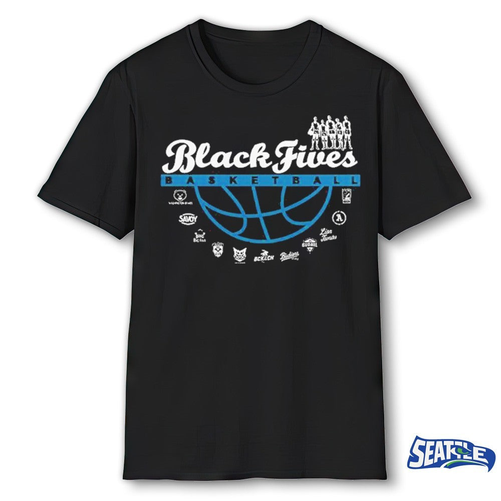UConn Huskies Black Fives 2026 Basketball Logos shirt