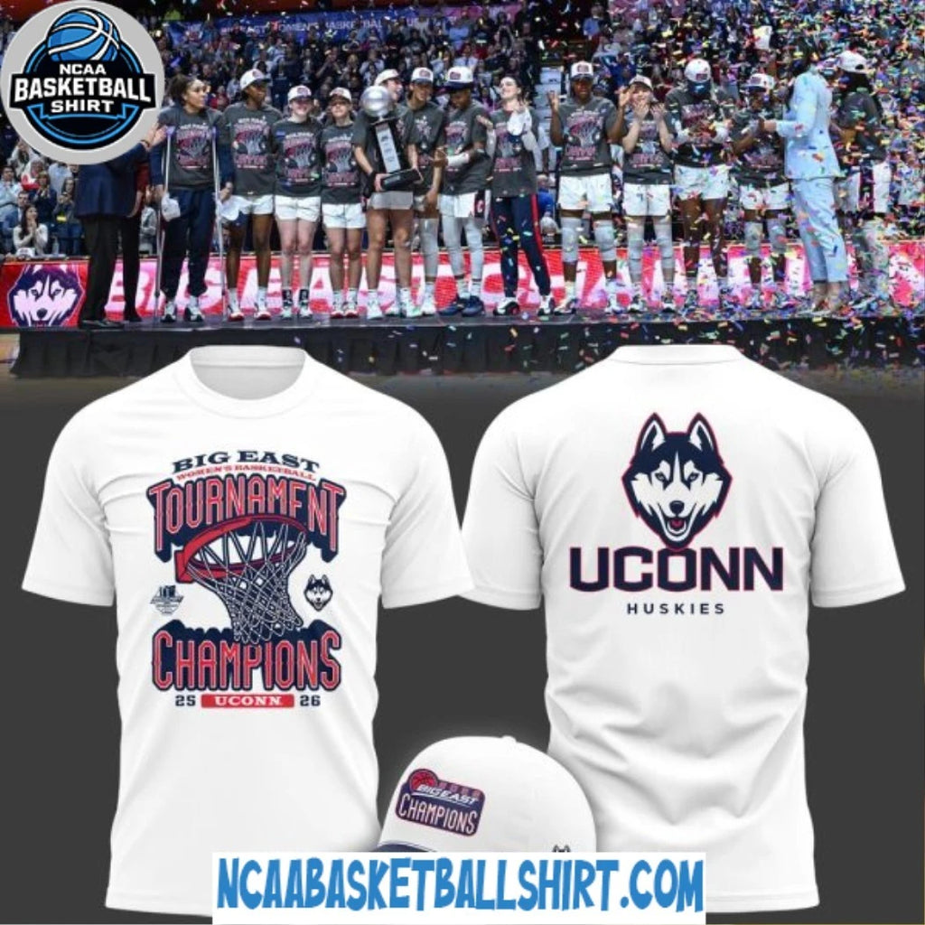 UConn Huskies Champions 2026 White Design T-Shirt, Hoodie