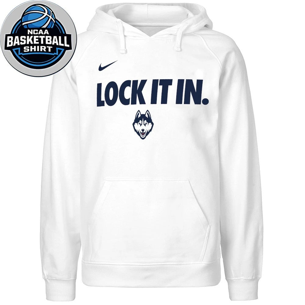 UConn Huskies March Madness Lock It In 2026 On-Court Bench Shirt