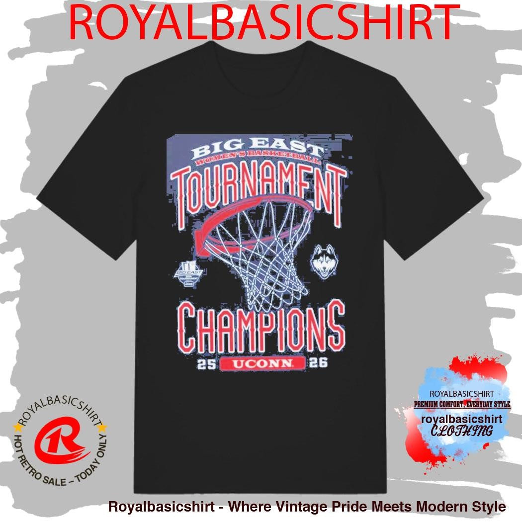 UConn Huskies Women’s Basketball 2026 Big East Champions Tournament T-Shirt