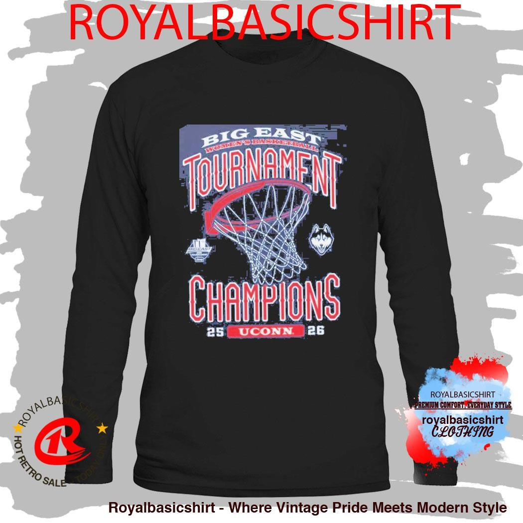 UConn Huskies Women’s Basketball 2026 Big East Champions Tournament T-Shirt