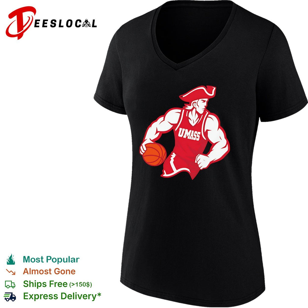 UMass Minutemen Basketball Mascot Logo shirt