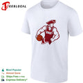 UMass basketball mascot dribbling shirt