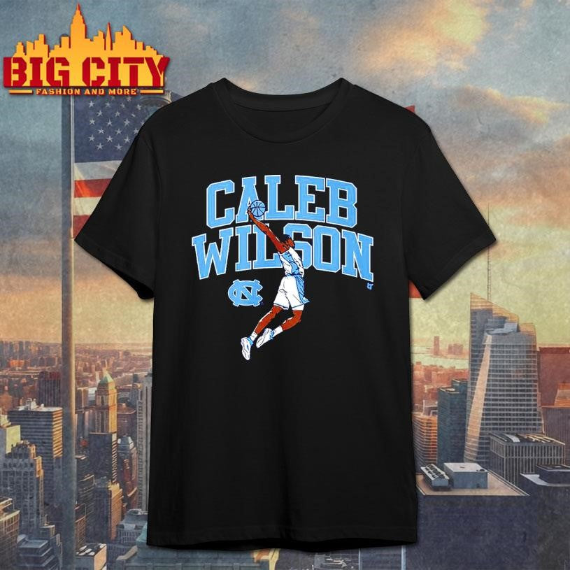 UNC Basketball Caleb Wilson Name Pose Shirt