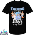 UNC North Carolina Tar Heels In My Veins Jesus In My Heart Signatures T-shirts