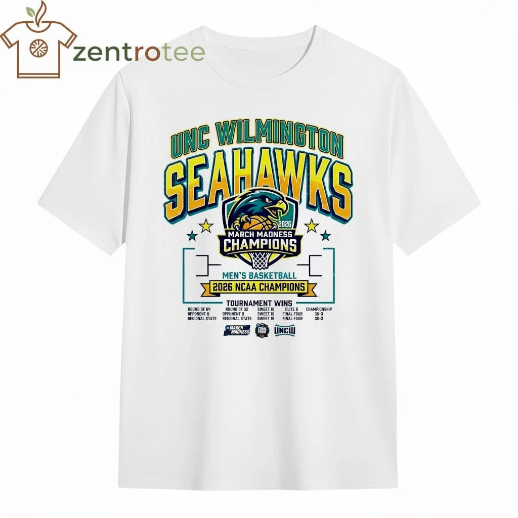 UNC Wilmington Seahawks Men’s Basketball March Madness 2026 Championship NCAA Tee