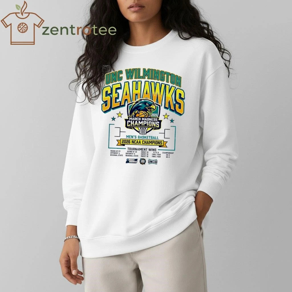 UNC Wilmington Seahawks Men’s Basketball March Madness 2026 Championship NCAA Tee