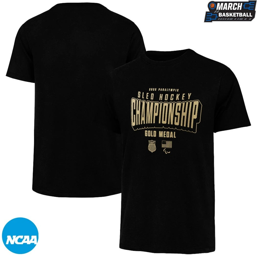 USA National Sled Hockey 2026 Winter Olympics Gold Medal Champions T-Shirts