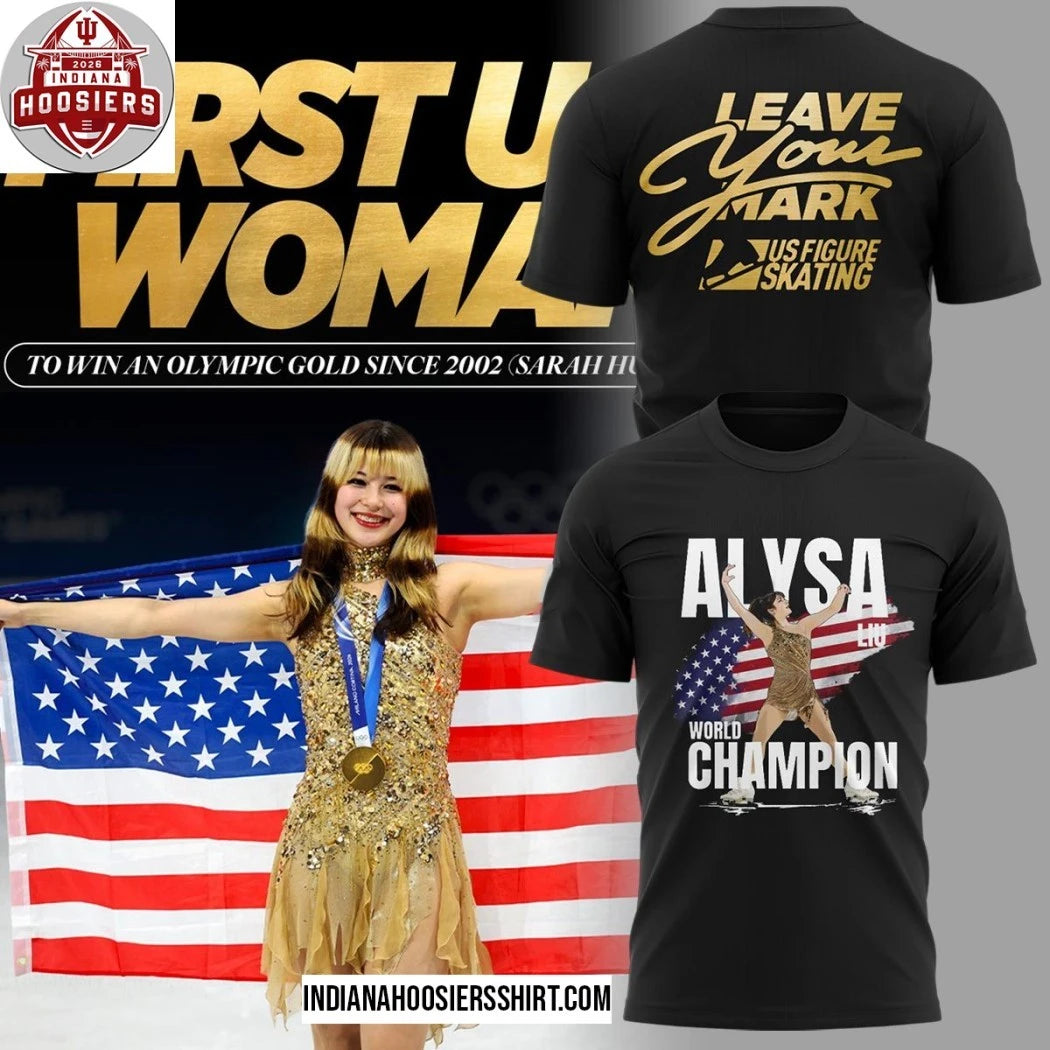 US Olympic Figure Skating Champions 2026 Alysa Liu Leave Your Mark Us Figure Skating Logo Two Sided T-Shirt