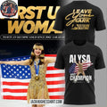 US Olympic Figure Skating Champions 2026 Alysa Liu USA Flag Two Sided Hoodie T-Shirt