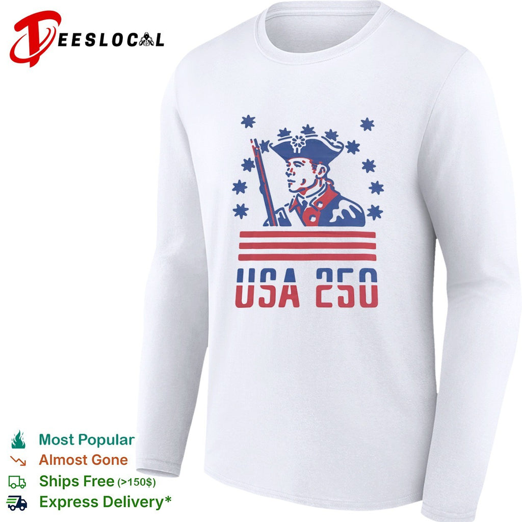 USA 250 Revolutionary War Soldier Patriotic American History Independence shirt