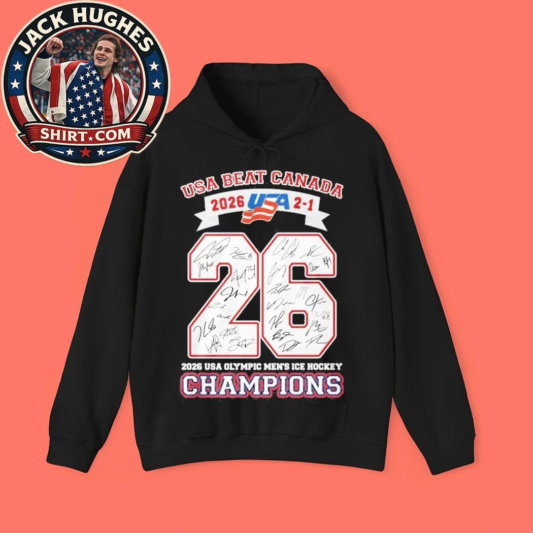 USA Beat Canada 2026 2-1 Champions 2026 USA Olympic Men’s ICE Hockey T-Shirt