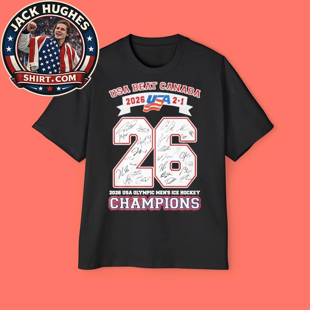 USA Beat Canada 2026 2-1 Champions 2026 USA Olympic Men’s ICE Hockey T-Shirt