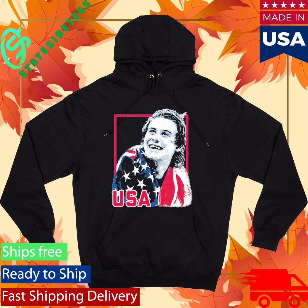 USA Champions Jack Hughes American Flag T-Shirt