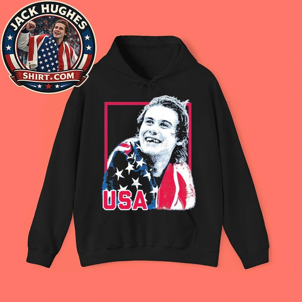 USA Champions Jack Hughes Hockey Fan Shirt