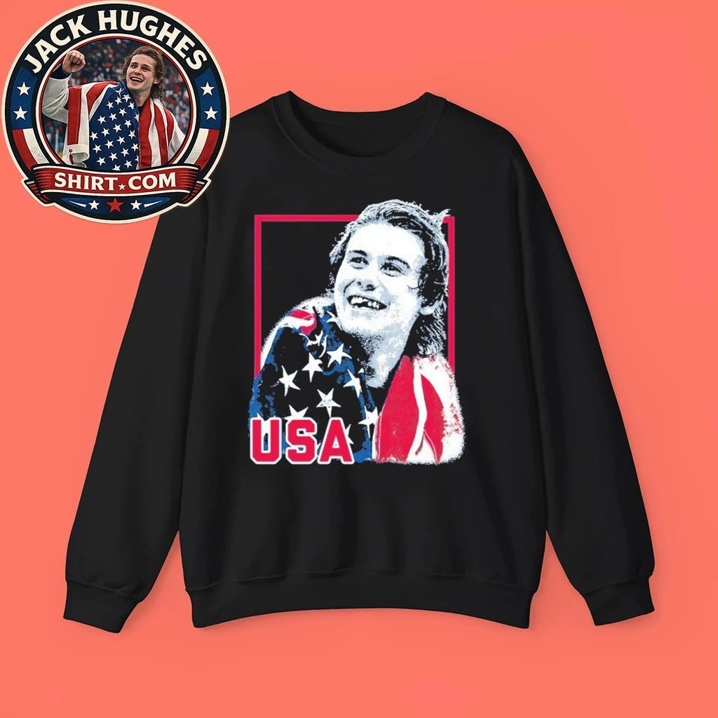 USA Champions Jack Hughes Hockey Fan Shirt