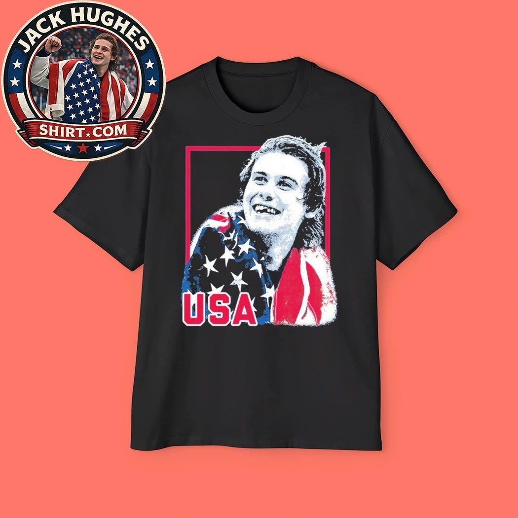 USA Champions Jack Hughes Hockey Fan Shirt