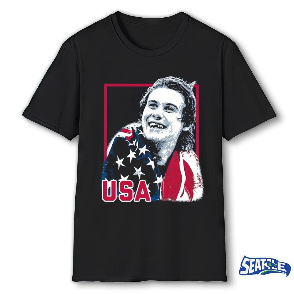 USA Champions Jack Hughes Ice Hockey 2026 Winter Olympics shirt