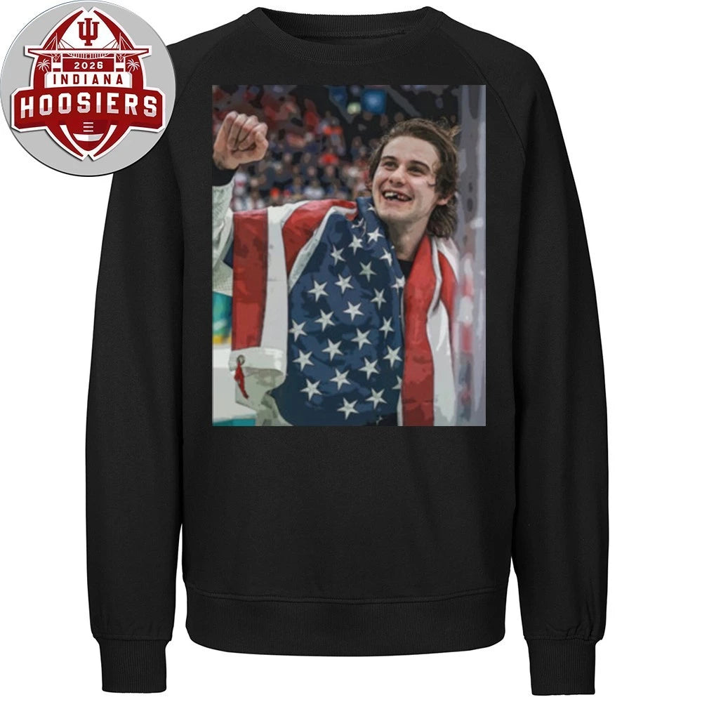 USA Champions Jack Hughes USA Flag T-Shirt