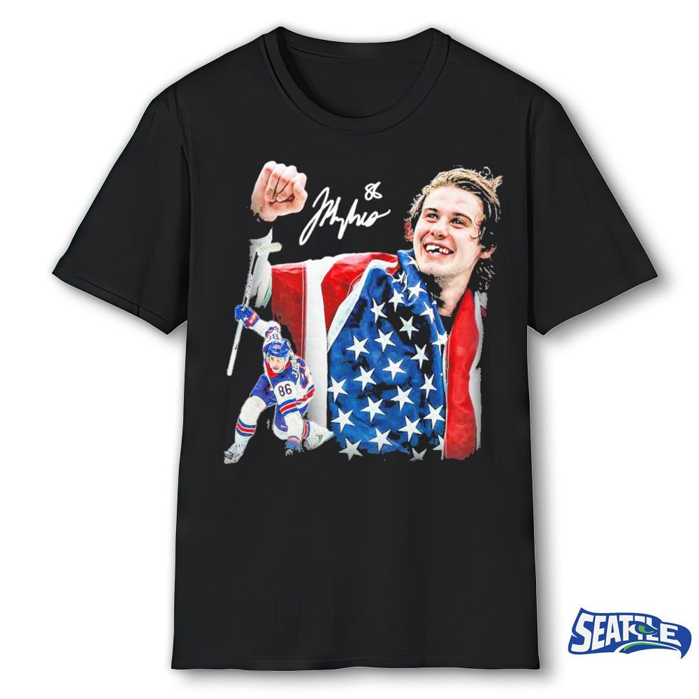 USA Gold Medal Hockey Champion Jack Hughes Signature 2026 Winter Olympics shirt