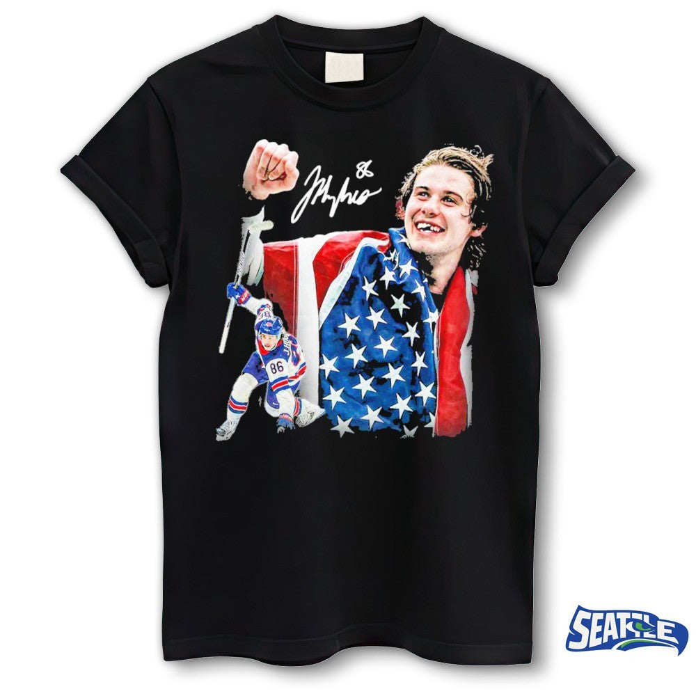 USA Gold Medal Hockey Champion Jack Hughes Signature 2026 Winter Olympics shirt